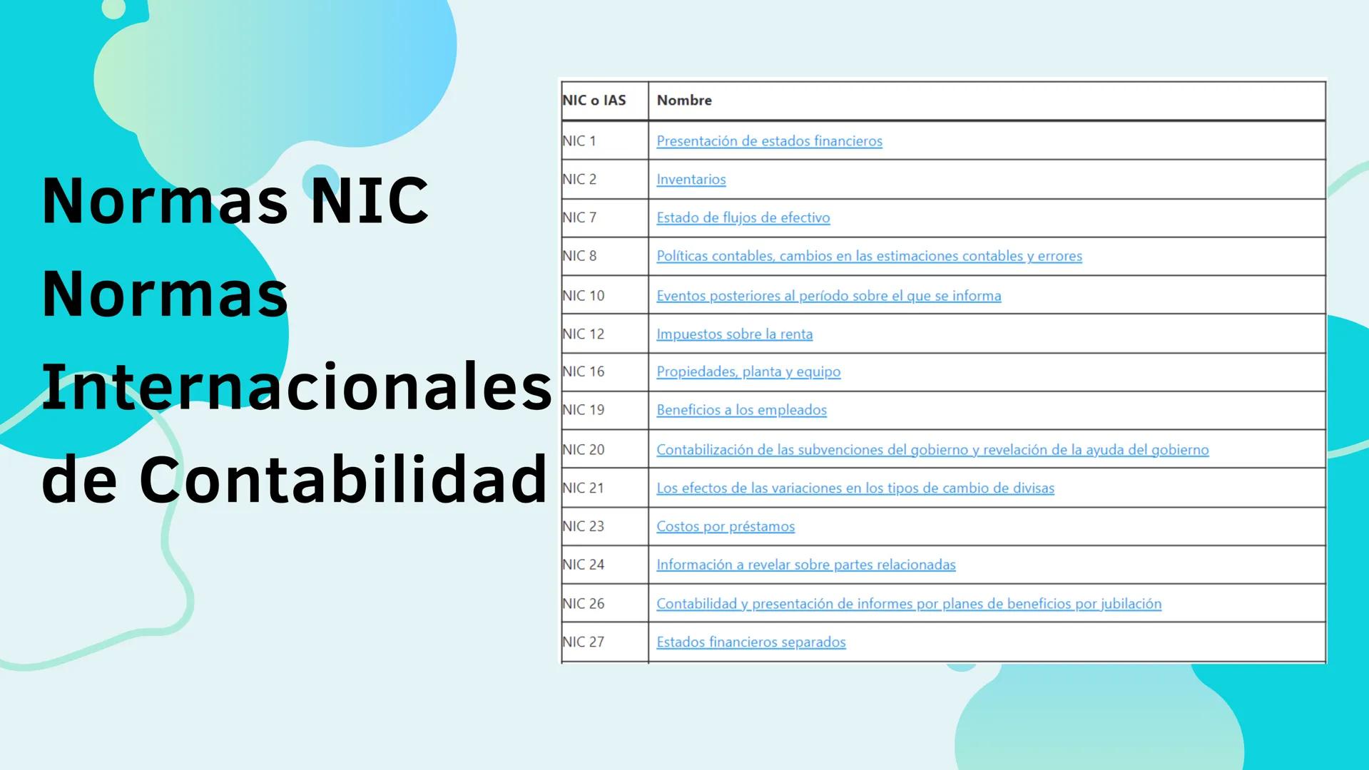 LAS NORMAS INTERNACIONALES DE INFORMACIÓN
FINANCIERA (NIIF),
TAMBIÉN CONOCIDAS COMO IFRS POR SUS SIGLAS
EN INGLÉS, SON UN CONJUNTO DE ESTÁND
