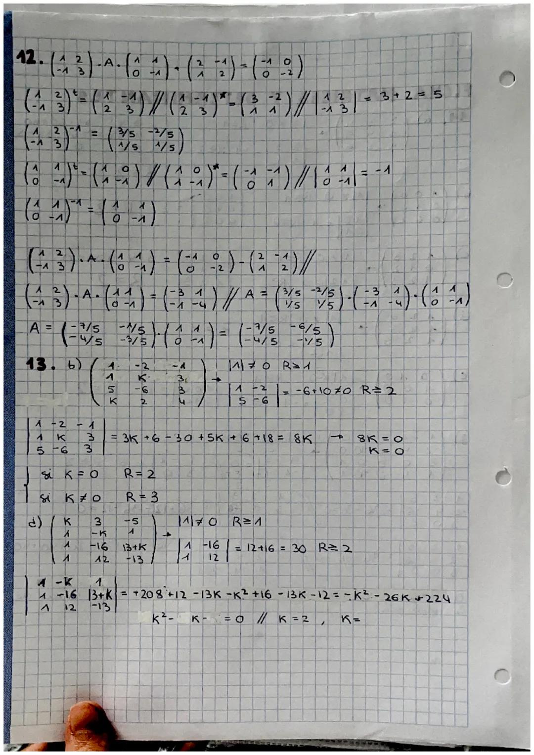 # PROPIETATS DETERMINANTS
* Det matriu = Det matriu trasposada $|A| = |A^t|$
* Intercanvi linees, $\rightarrow$ det canvi signe $\begi