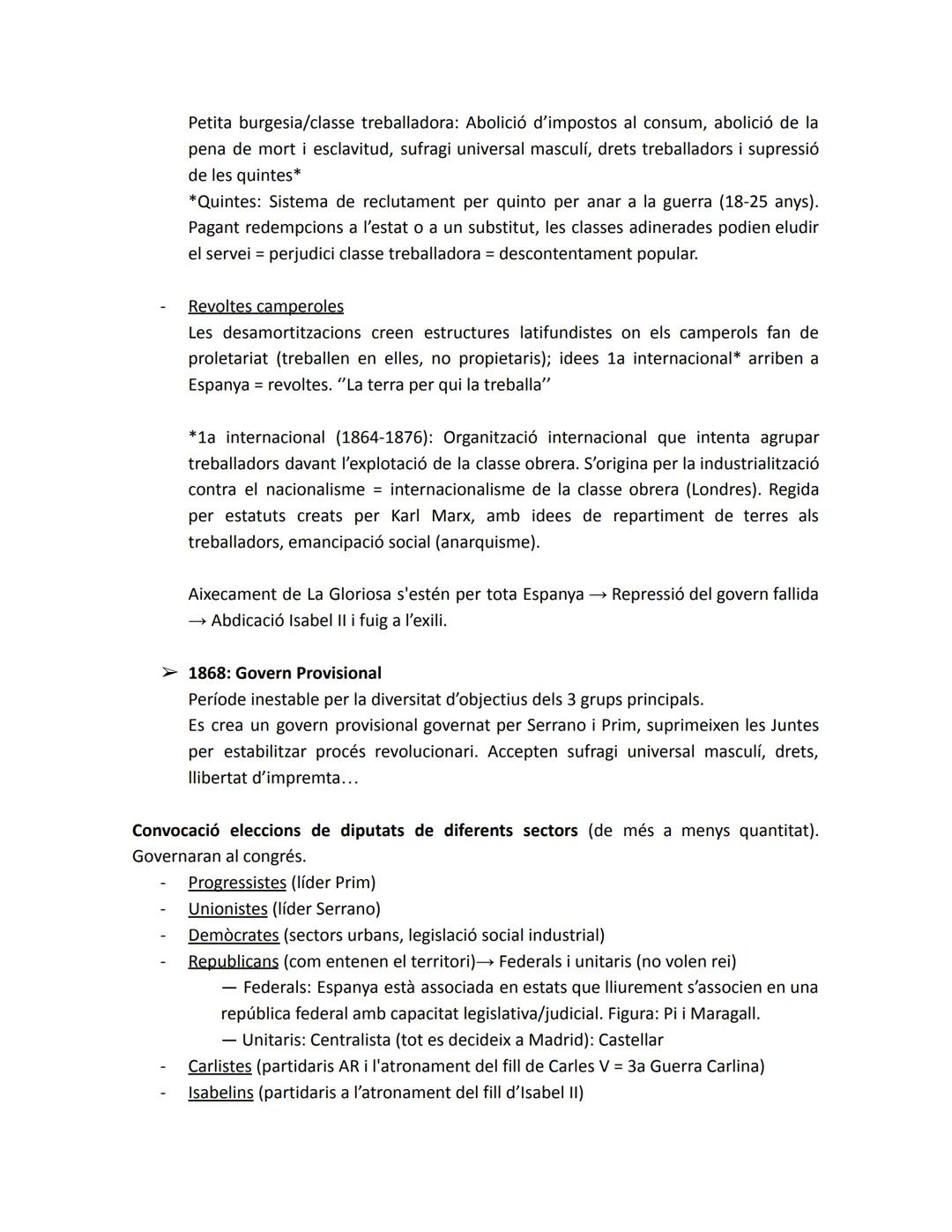 # UD4: SEXENNI DEMOCRÀTIC
4. SEXENNI DEMOCRÀTIC (1868-1874)
3.1.0 Causes de la Revolució del 1868
Període molt inestable on hi ha una res