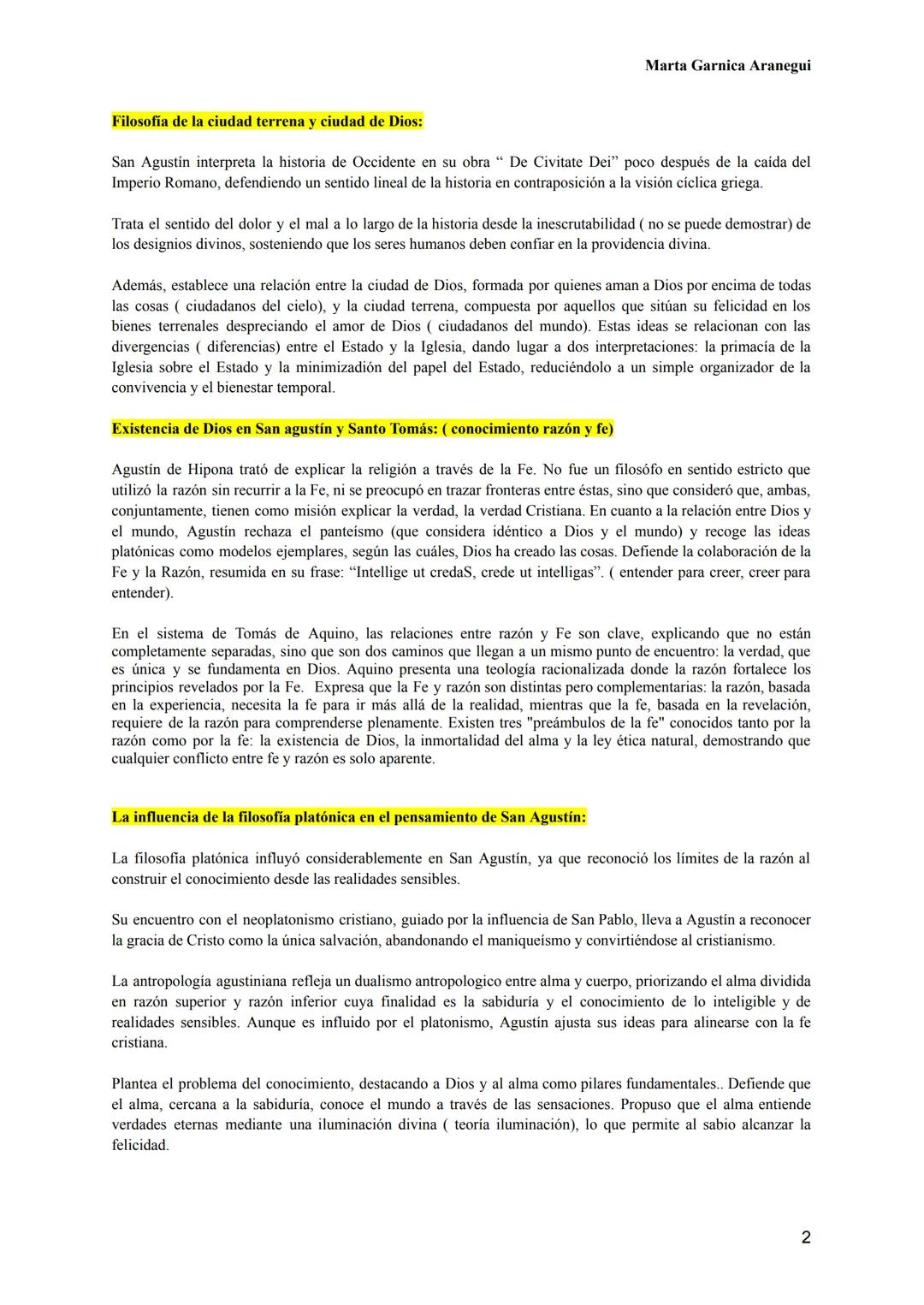Marta Garnica Aranegui
PAREJA 1: AGUSTÍN DE HIPONA Y TOMÁS DE AQUINO
Fe y razón, creer para entender
Agustín de Hipona trató de explicar la