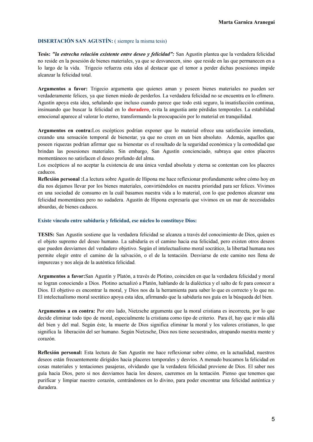 Marta Garnica Aranegui
PAREJA 1: AGUSTÍN DE HIPONA Y TOMÁS DE AQUINO
Fe y razón, creer para entender
Agustín de Hipona trató de explicar la