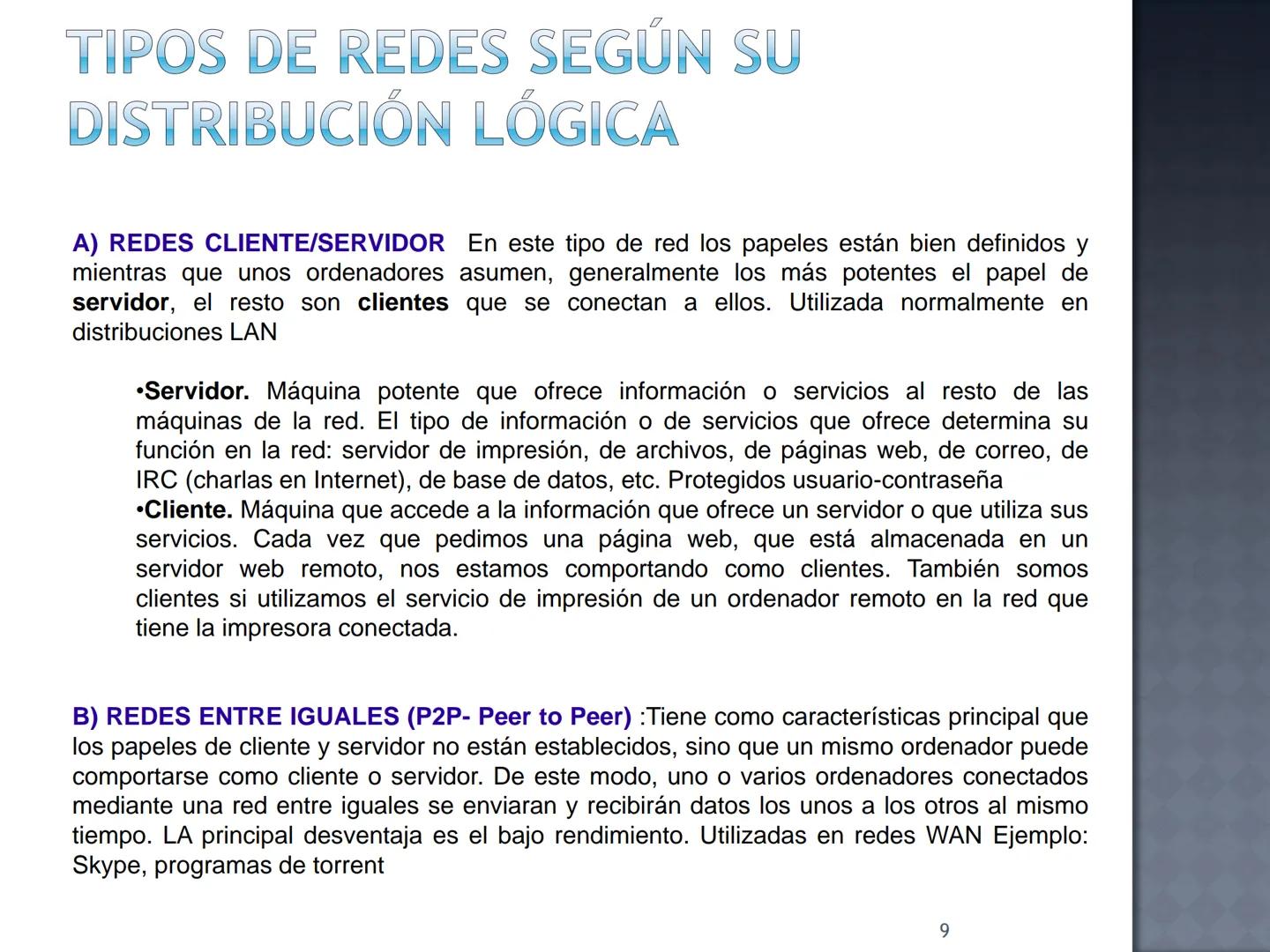 # TEMA 1:
# CARACTERIZACIÓN
# DE REDES LOCALES
Redes de área local
1 # ¿QUÉ SON LAS REDES?
Las redes tienen la capacidad de conectar pe