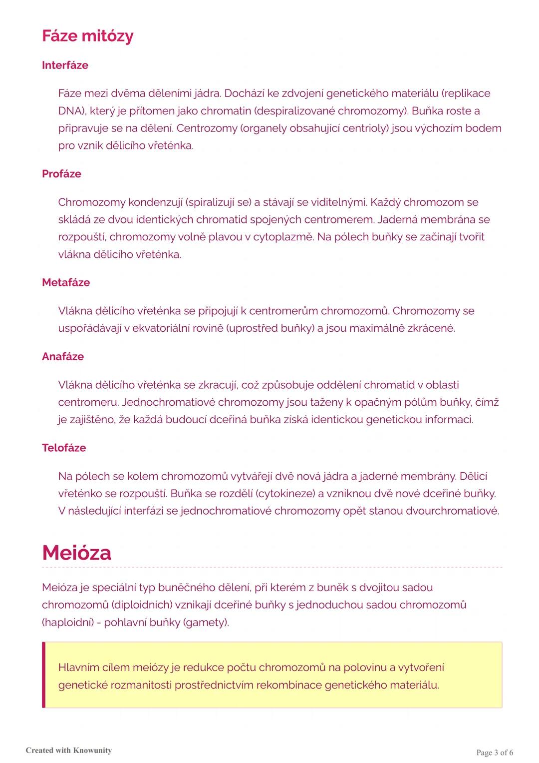 Buněčné dělení: Mitóza, meióza a
chromozomy
Komplexní přehled buněčného dělení včetně struktury chromozomů, mitózy, meiózy a
buněčného cyklu