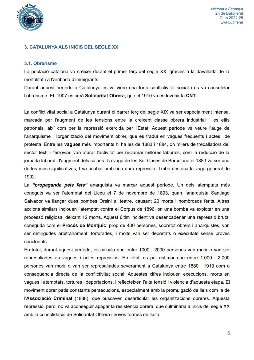 del Vent
las.
Forat,
U.2. LA CRISI DE LA RESTAURACIÓ (1898-1931)
Història d'Espanya
2n de Batxillerat
Curs 2024-25
Eva Luchena
1902
ALFONS X
