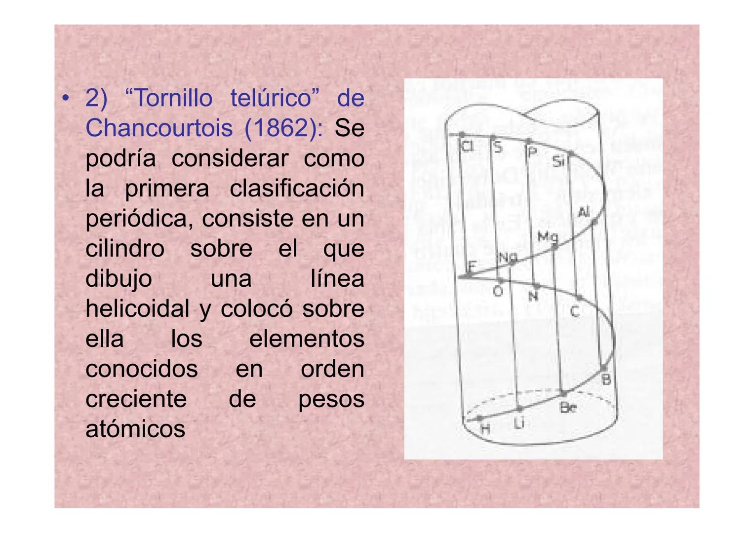 # SISTEMA PERIÓDICO
PROPIEDADES PERIÓDICAS # PRIMERAS CLASIFICACIONES
# EVOLUCIÓN HISTÓRICA
* 1) Tríadas de
Döbereiner (1817)
| Element