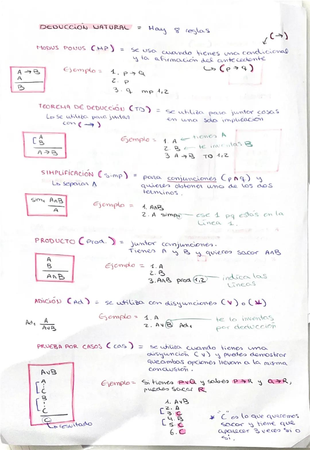 - LÓGICA FORMAL -
• $\land$ — y (conjunción) Velázquez y Goya son pintores
• $\lor$ — ...o... (disyunción inclusiva) Ceno o meriendó
• $\