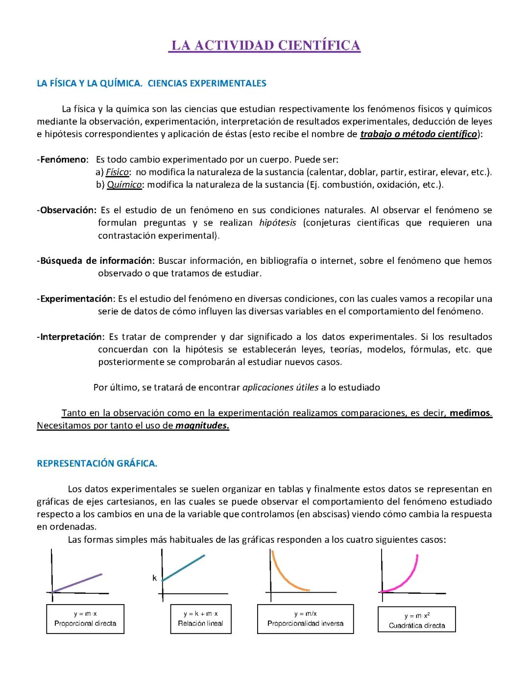 LA ACTIVIDAD CIENTÍFICA