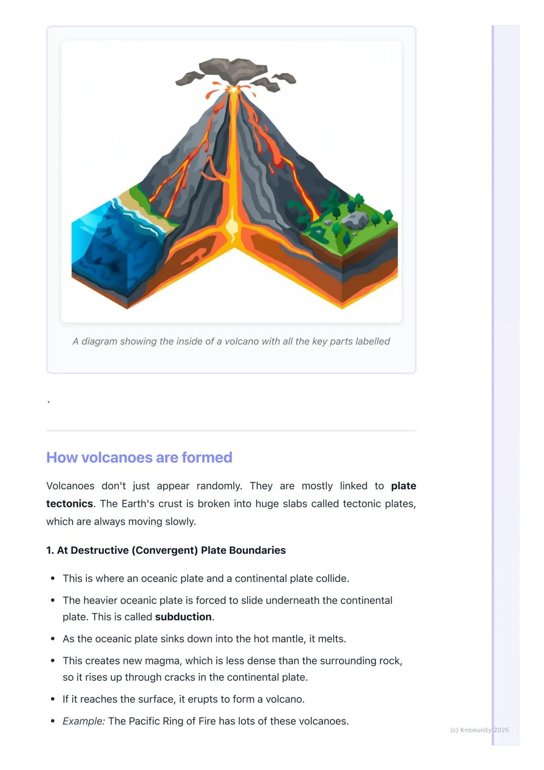 # Volcanoes
Introduction to volcanoes
Volcanoes are openings, or vents, in the Earth's crust where molten rock, ash,
and hot gases can esc