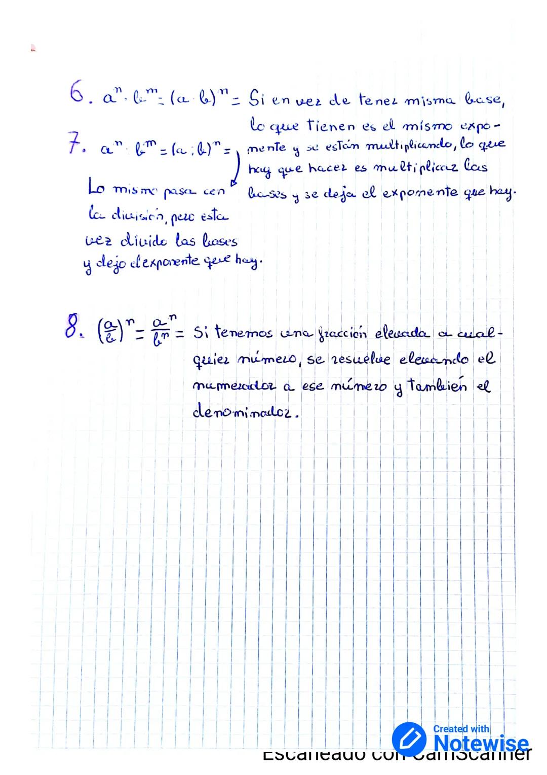 D
# Propiedades de las potensias
$a$ = cualquier neimere
1. $a^0 = 1$ = Cualquier número elevado a 0 da 1.
2. $a^1 = a$ = Cualquier núm