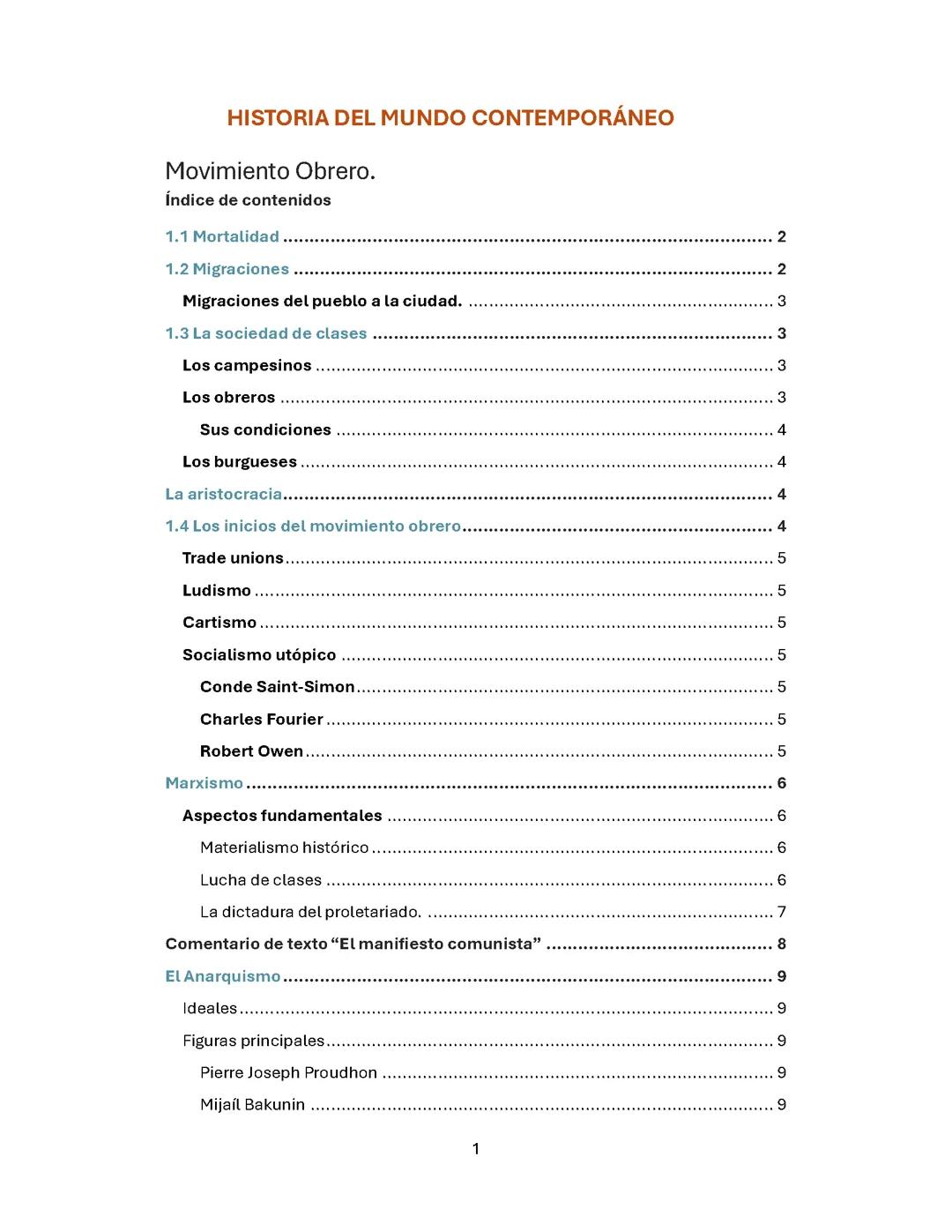 Apuntes del Movimiento Obrero