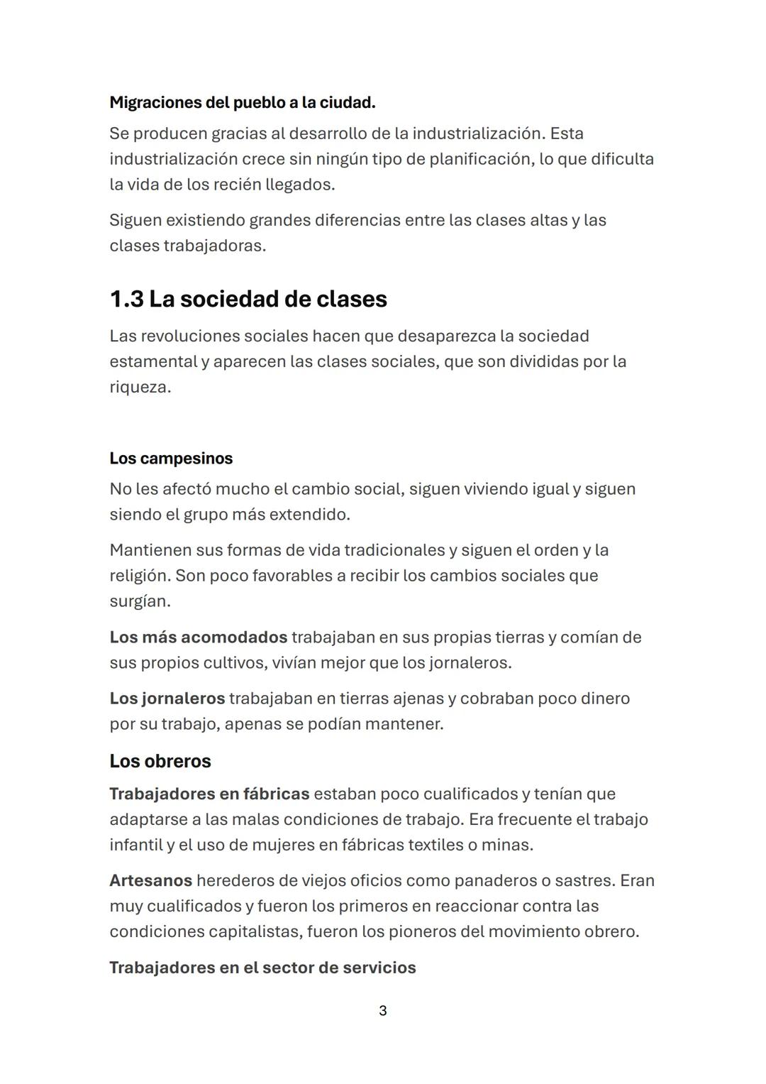HISTORIA DEL MUNDO CONTEMPORÁNEO
Movimiento Obrero.
Índice de contenidos
1.1 Mortalidad
1.2 Migraciones
Migraciones del pueblo a la ciudad.