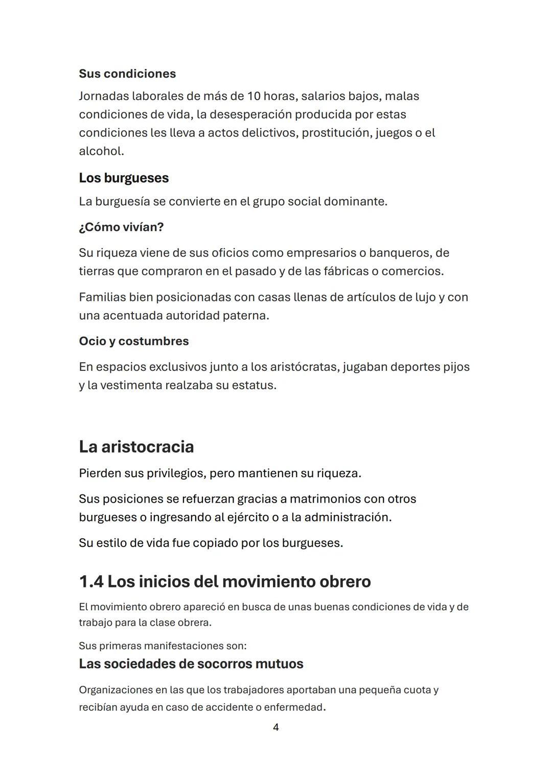 HISTORIA DEL MUNDO CONTEMPORÁNEO
Movimiento Obrero.
Índice de contenidos
1.1 Mortalidad
1.2 Migraciones
Migraciones del pueblo a la ciudad.