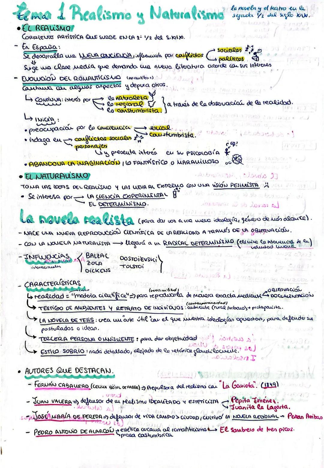 # Tema 1 Realismo y Naturalismo
• **EL REALISMO**
- Corriente artística que surge en ca 2ª 1/2 del s.XIX.
- En España:
- Se desarrolla un