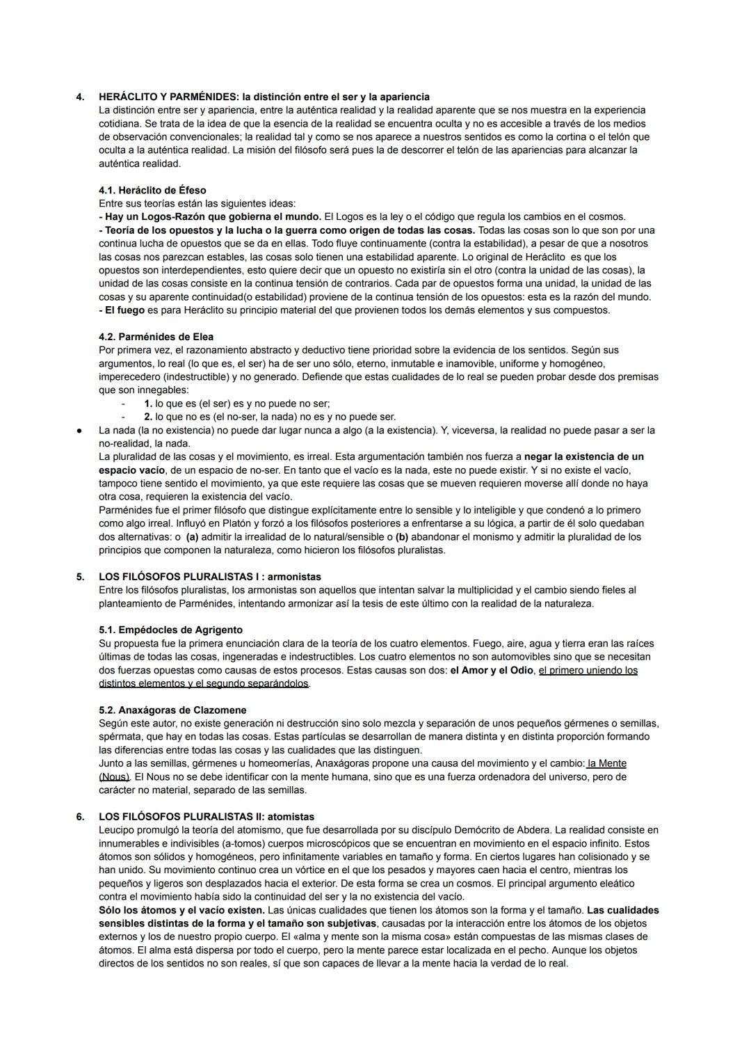# RESUMEN DEL RESUMEN FILOSOFÍA TEMA 2
1. EL CONCEPTO DE LA NATURALEZA EN LOS PRIMEROS FILÓSOFOS GRIEGOS: physis, kosmos y arché
Los primer