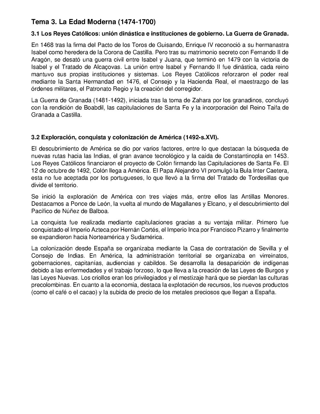 Tema 3: La Edad Moderna