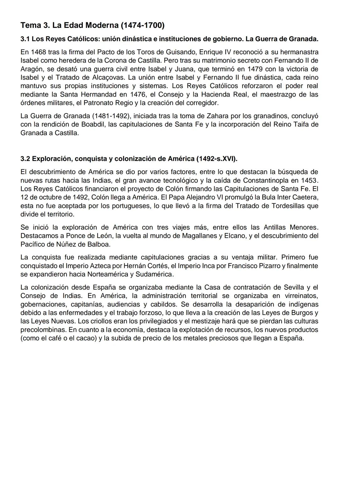 Tema 3. La Edad Moderna (1474-1700)
3.1 Los Reyes Católicos: unión dinástica e instituciones de gobierno. La Guerra de Granada.
En 1468 tras