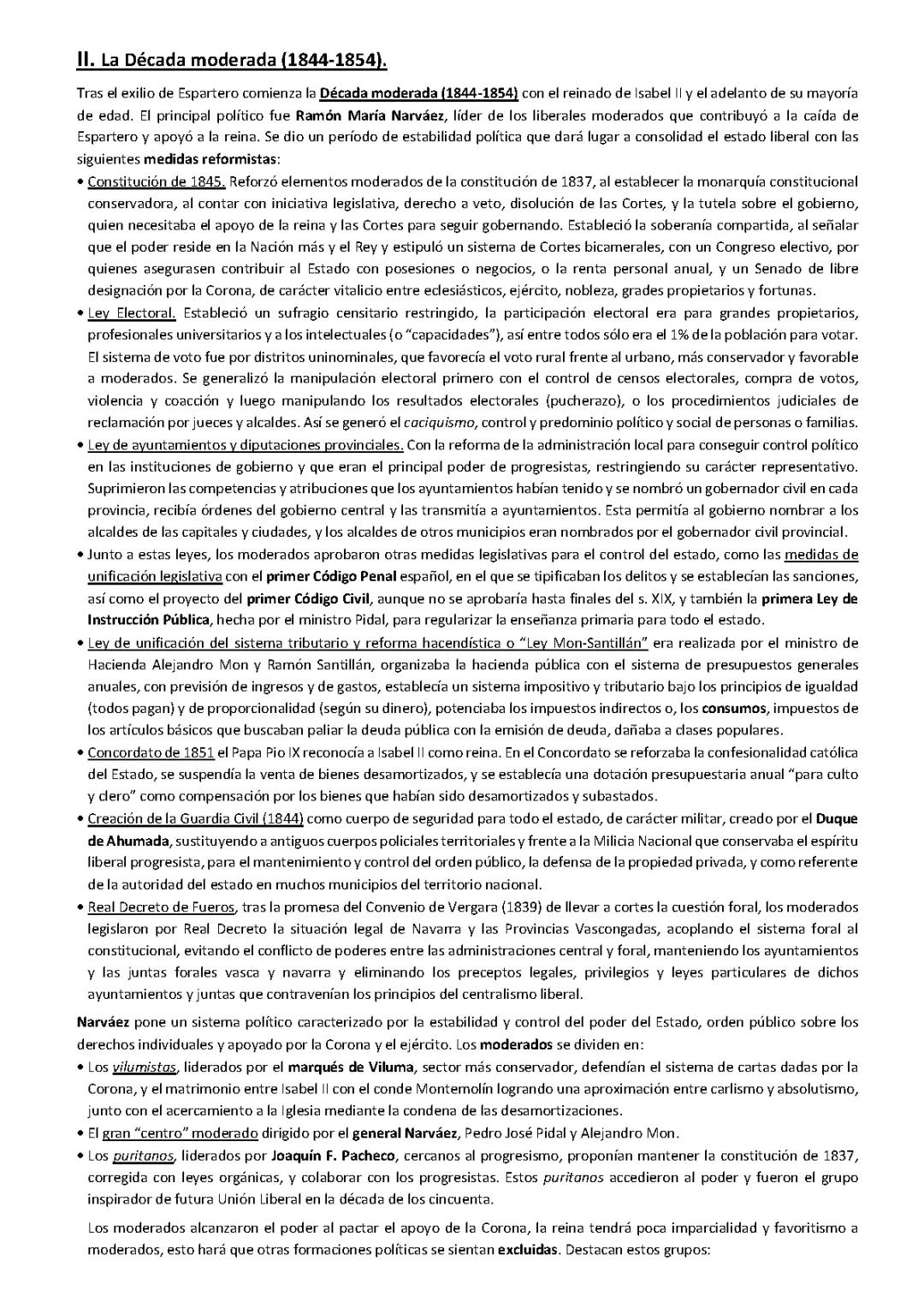 TEMA La década moderada