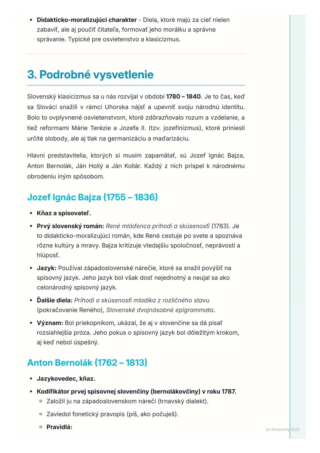 # Slovenská klasicistická
literatúra
## 1. Prehľad / Úvod
Slovenská klasicistická literatúra je dôležité obdobie v našich dejinách,
hlavne