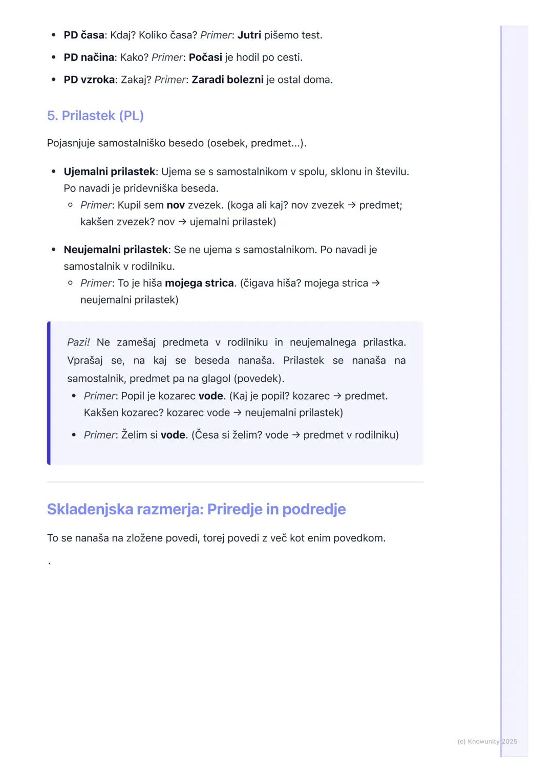 # Stavčni Členi in Skladenjska
Razmerja
Skladnja: Stavčni členi in skladenjska
razmerja
Skladnja ali sintaksa je del slovnice, ki se ukvar