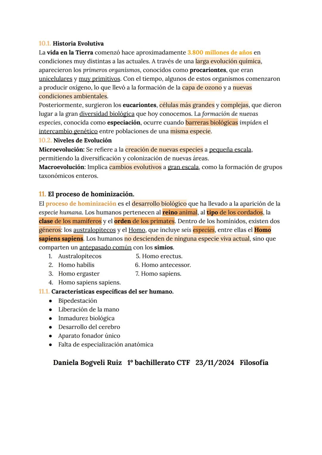 # Filosofía Tema 3
1. Ideas antiguas sobre el origen de las especies
1.1. Fijismo
Durante siglos predominó el fijismo, teoría que sostení