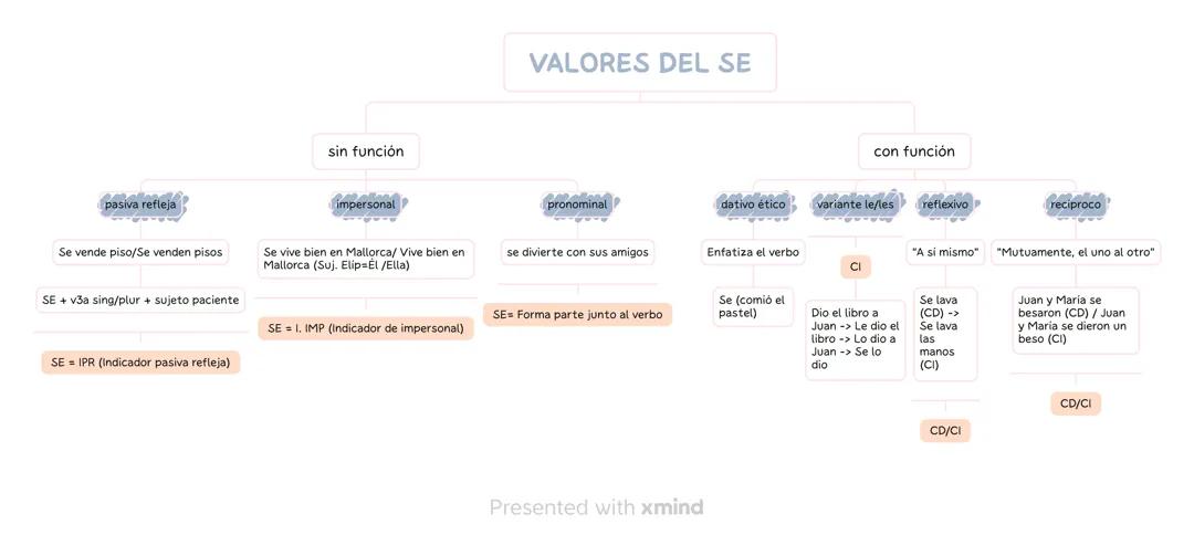 Valores del se lengua castellana