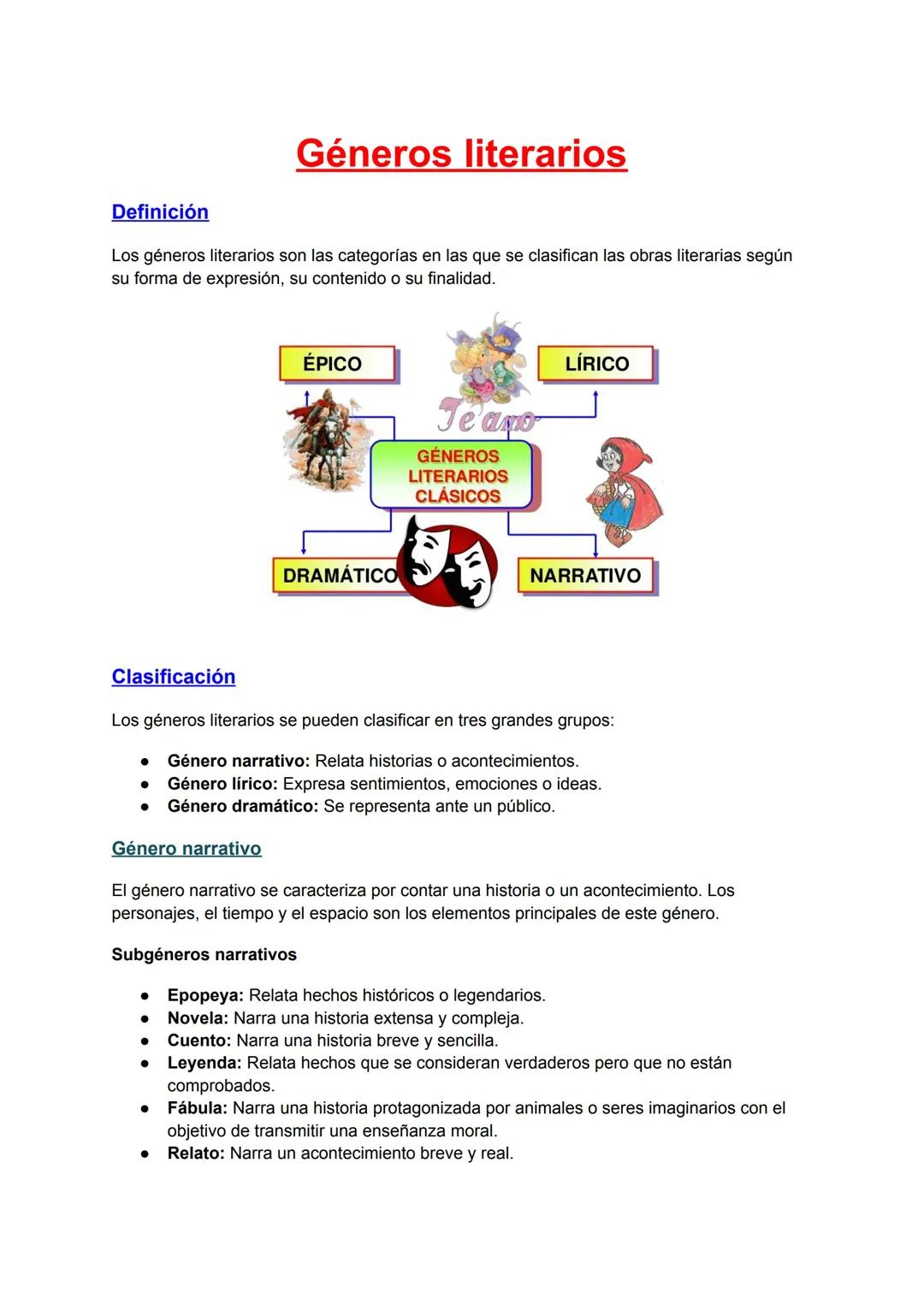 Género lírico y dramático en la literatura