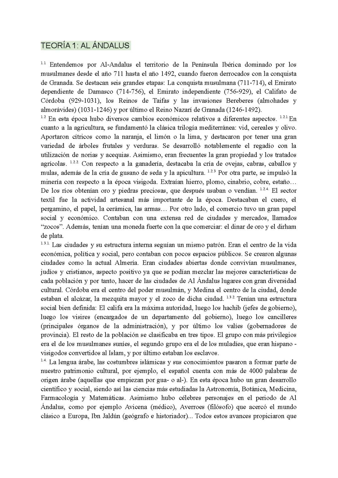 Teoría Al Andalus - Historia de España