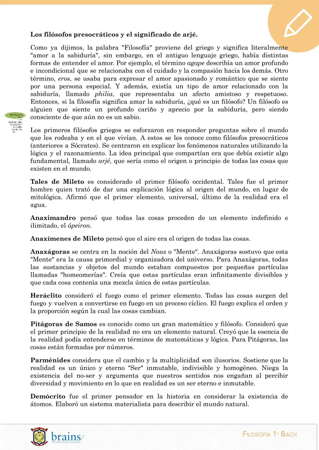 # FILOSOFÍA
1ºBachillerato
Brains 2023/24
BLOQUE I. La filosofía y el ser humano
Tema 1. La reflexión filosófica
1. El origen de la ref