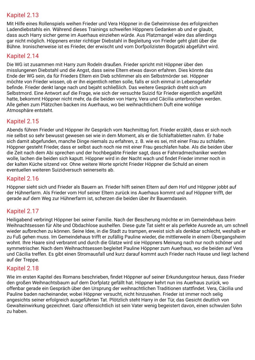 # AUERHAUS
Kapitelzusammenfassung
Kapitel 1
Im ersten und im gleichen Augenblick kürzesten Kapitel des Romans wird eine Momentaufnahme vo