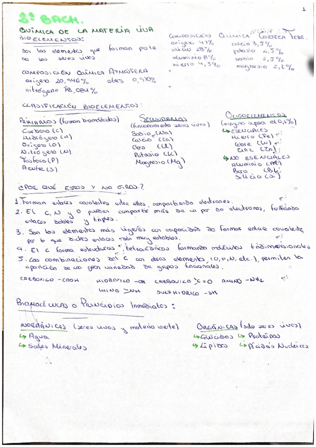 # 2. BACH.
QUIMICA DE CA MATERIA LIVA
BIO ELEMENTOS:
Son los elemento que forman pate
DO conn car
COMPOSICIÓN QUIMICA CORSECA
VERR.
oxi