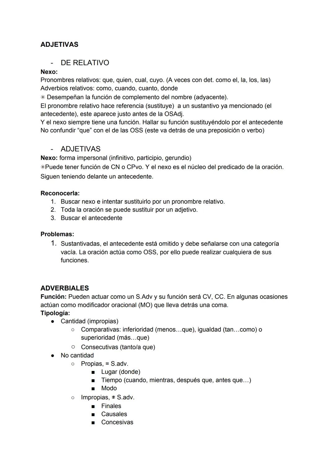 TIPOS DE ORACIÓN:
Según la modalidad
● Enunciativa: Afirmativas o negativas
Interrogativa
a) Directas (con ¿?) o indirectas (introducidas po