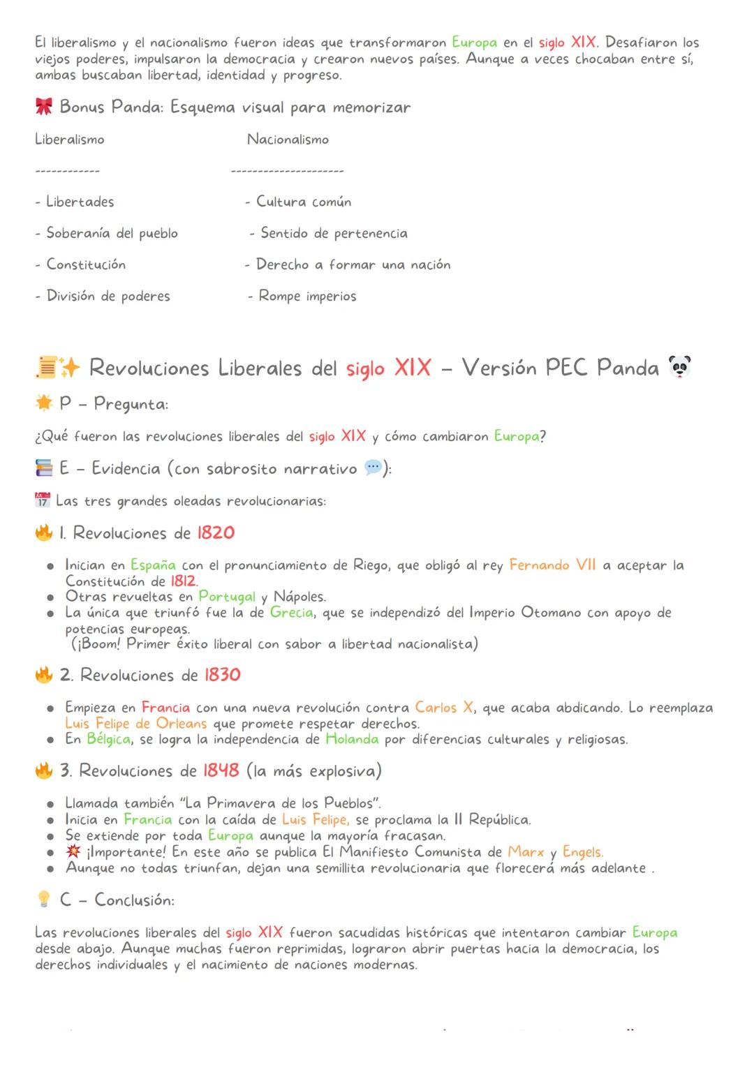 # TEMA 10 - Liberalismo y Nacionalismo (Versión PEC + Apunte
Mágico)
★P - Pregunta:
¿Cómo surgieron y evolucionaron las ideas del liberali