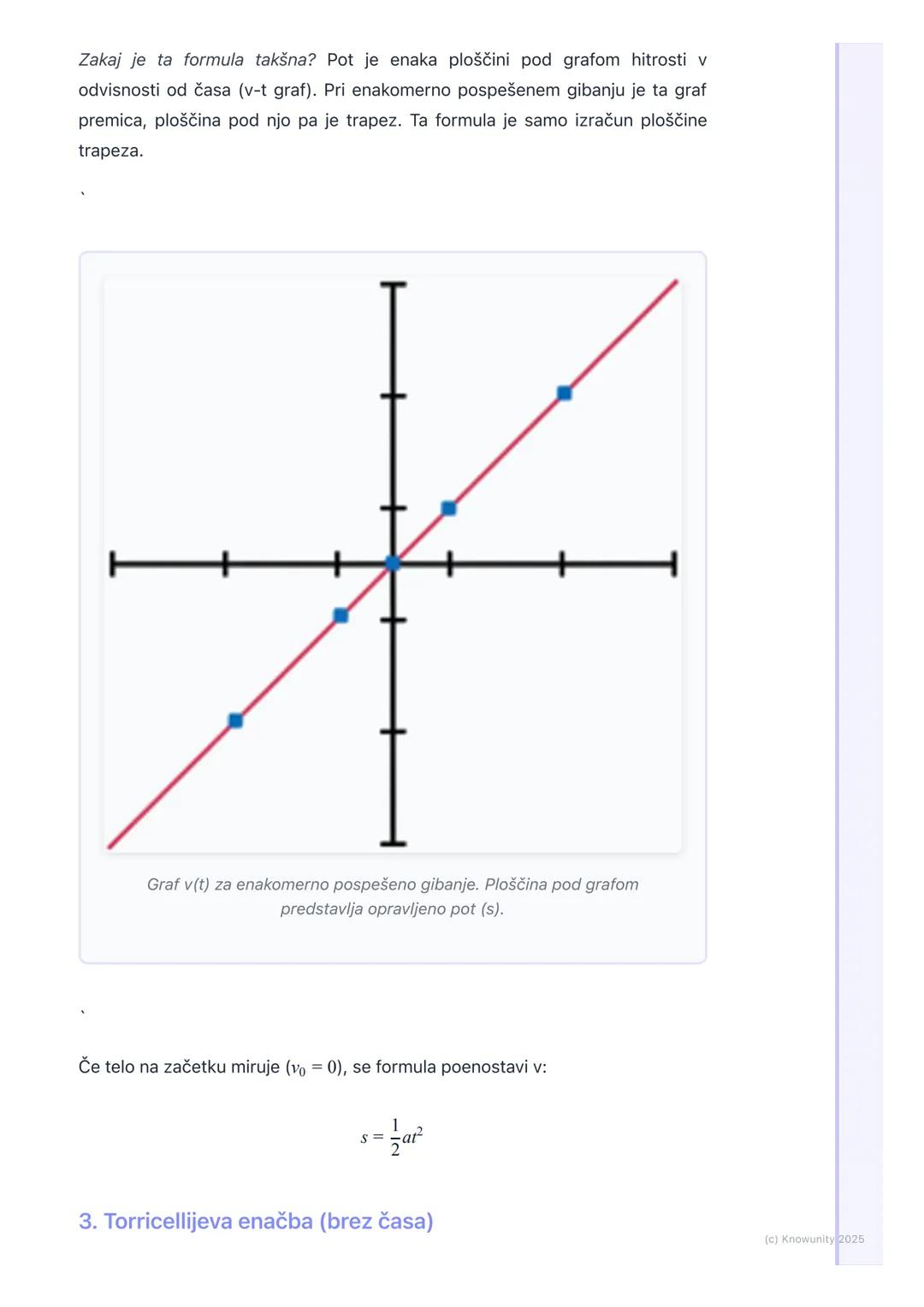 # 2.4. Enakomerno pospešeno
gibanje
Kaj je enakomerno pospešeno gibanje?
To je gibanje, pri katerem se hitrost telesa spreminja enakomerno