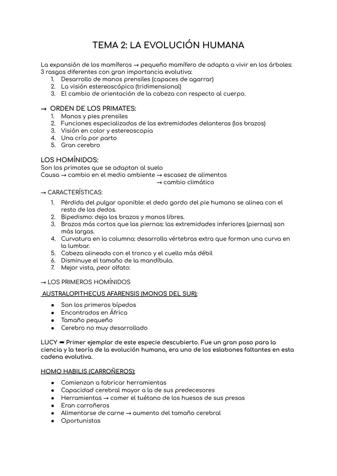 La evolución humana