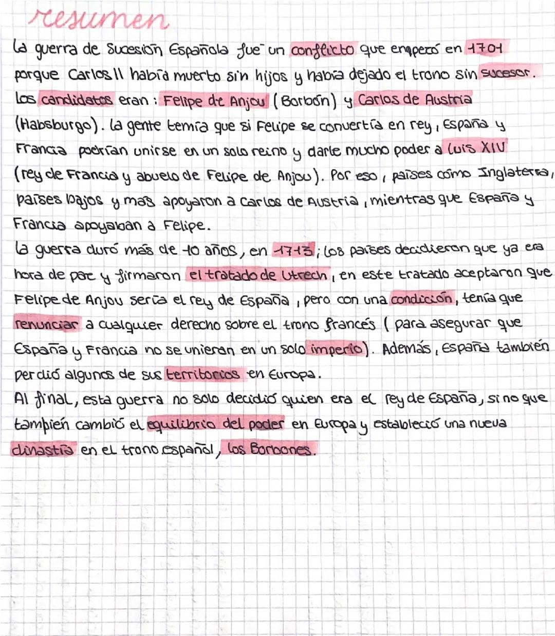 --- OCR Start ---
la guerra de sucesión española
causas
Muerte de Carlos Il de España
sin descendencia (1700)
Nombramiento de Felipe de
Anjo
