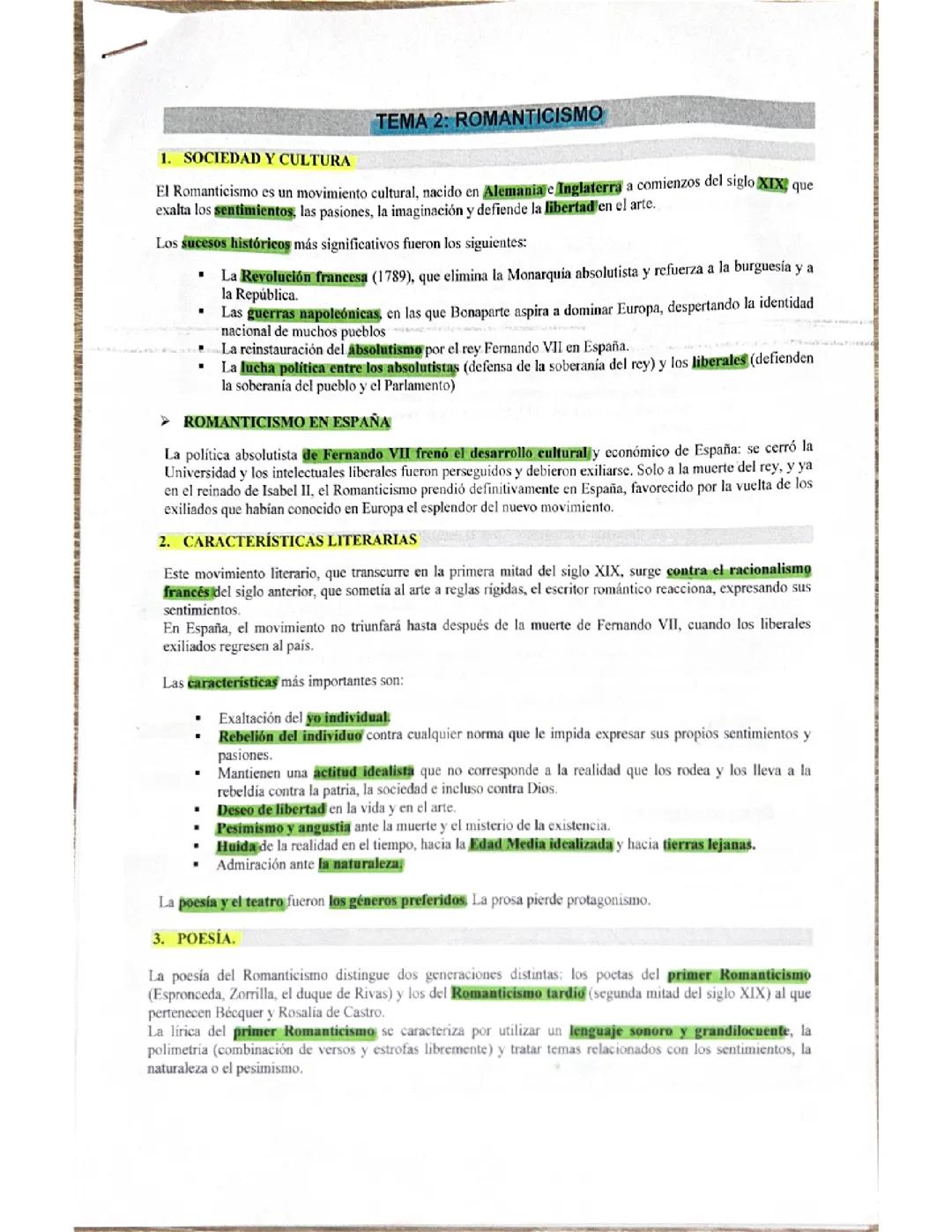 Literatura romanticismo