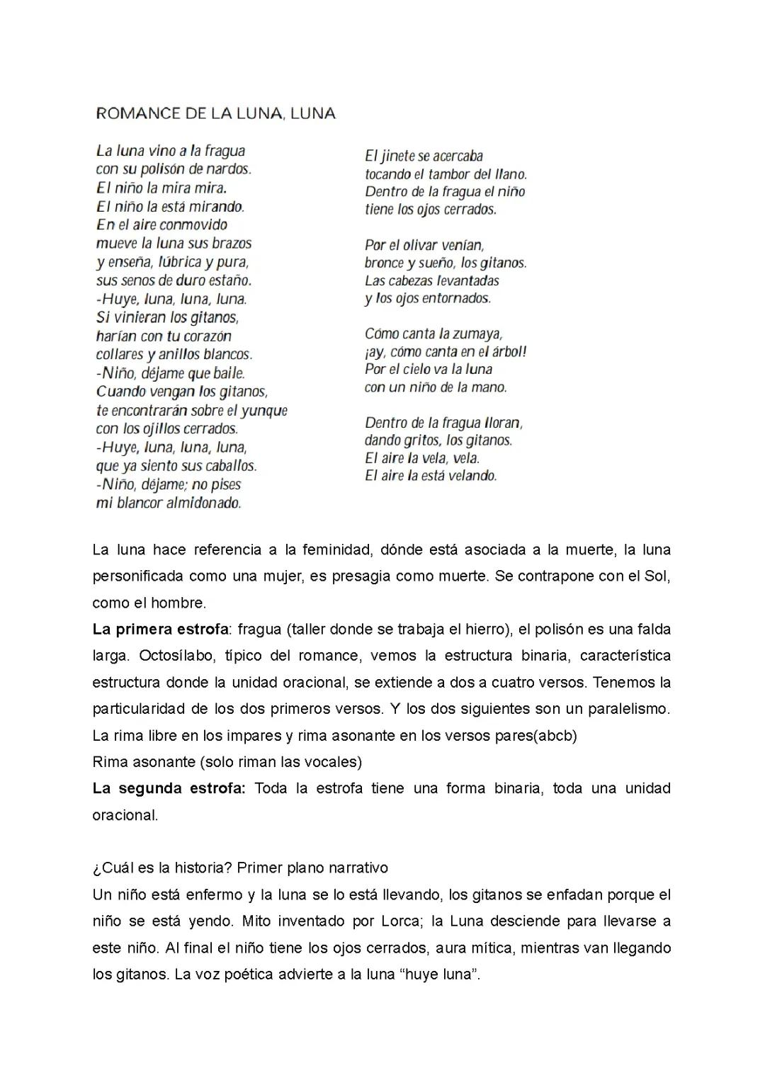 Romancero gitano,Análisis de los poemas