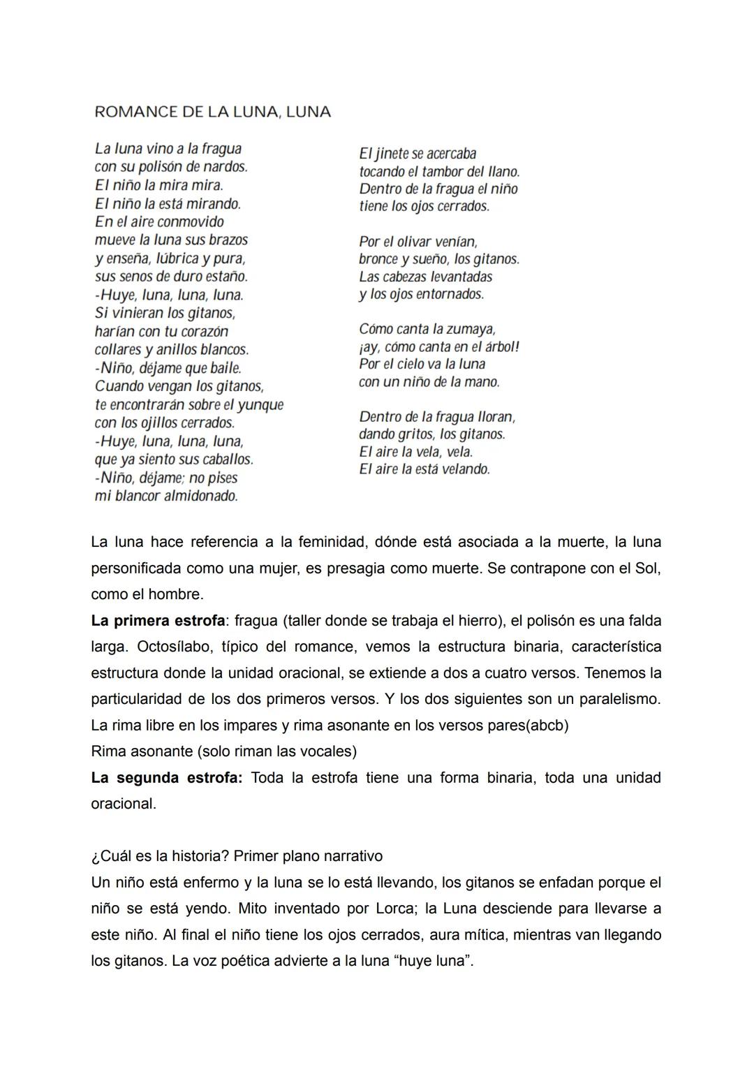 ROMANCE DE LA LUNA, LUNA
La luna vino a la fragua
con su polisón de nardos.
El niño la mira mira.
El niño la está mirando.
En el aire conmov