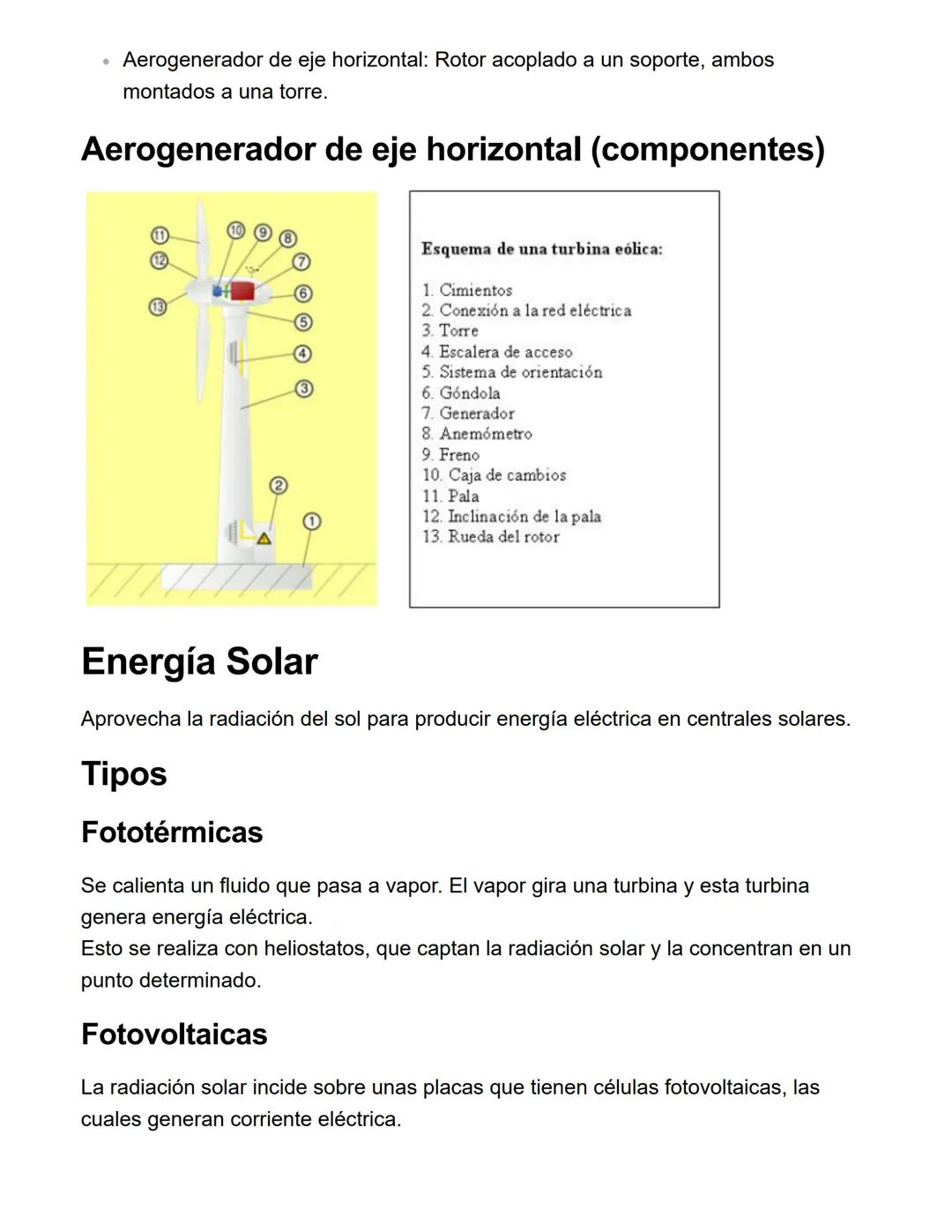 Tema 3 Energías Renovables
Tipos de energía renovable:
Energía hidráulica → Aprovecha la energía del agua embalsamada o fluyente.
Energía so