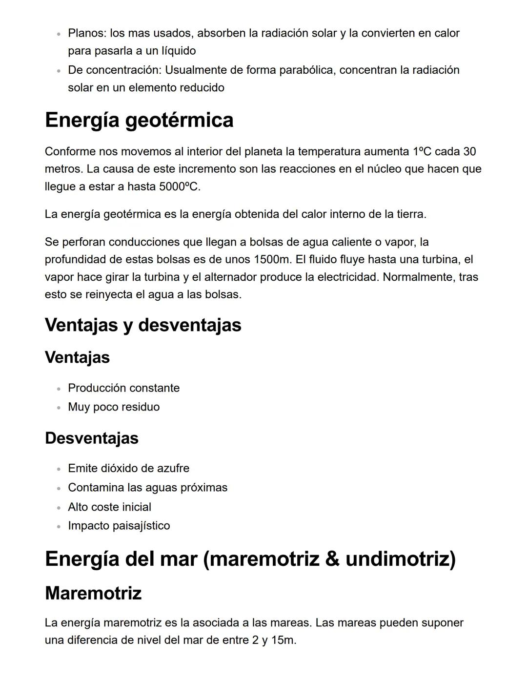 Tema 3 Energías Renovables
Tipos de energía renovable:
Energía hidráulica → Aprovecha la energía del agua embalsamada o fluyente.
Energía so