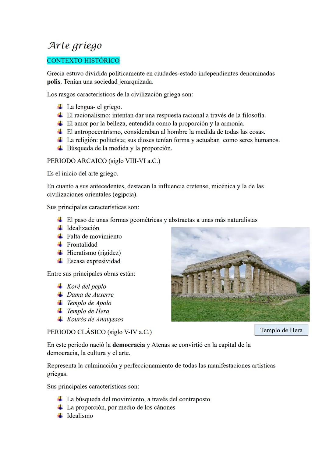 Historia del arte: arte griego