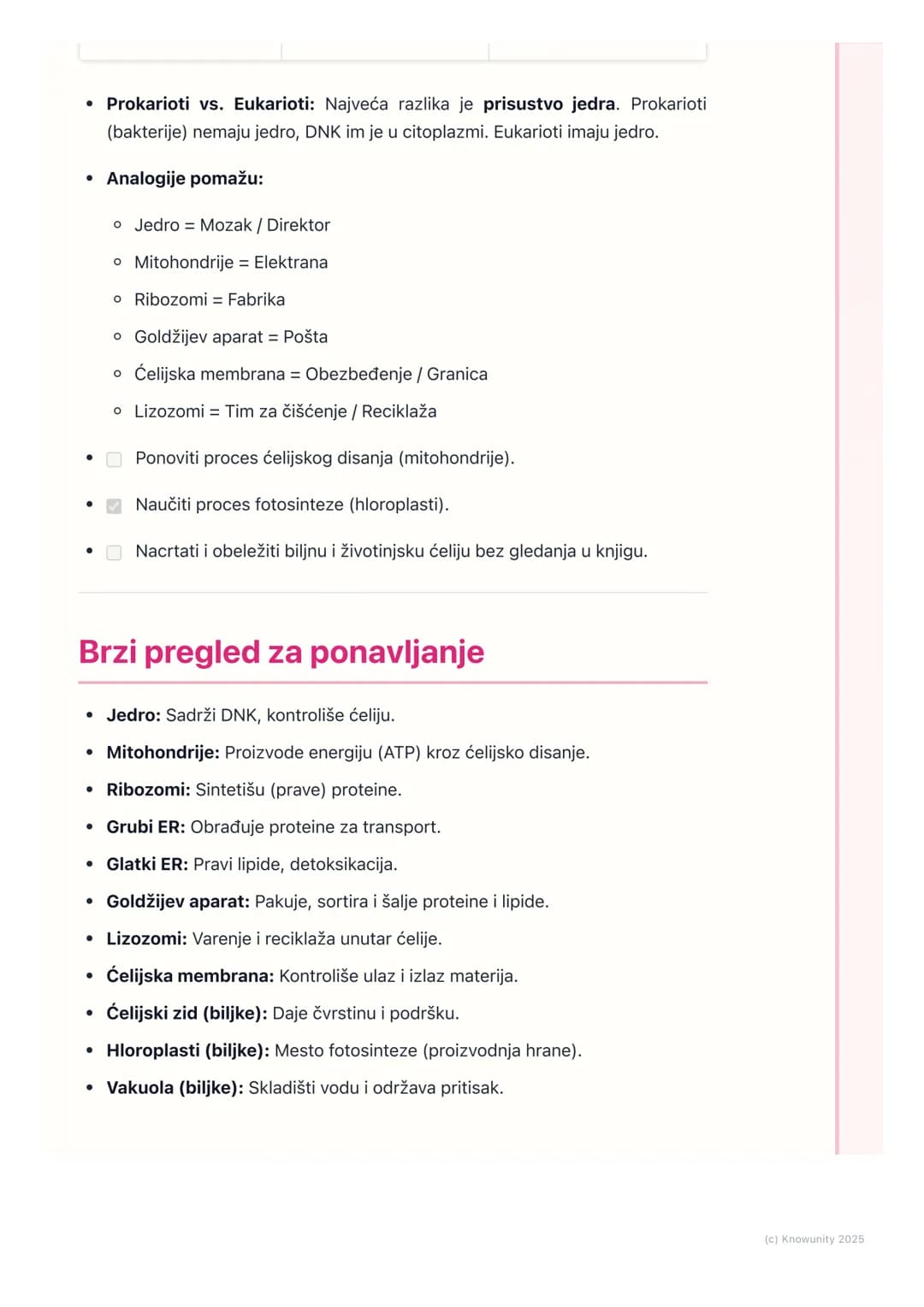 # Funkcije ćelijskih organela
## Uvod u funkcije organela
Ćelija je osnovna jedinica života, ali unutar nje se dešava mnogo toga.
Organele