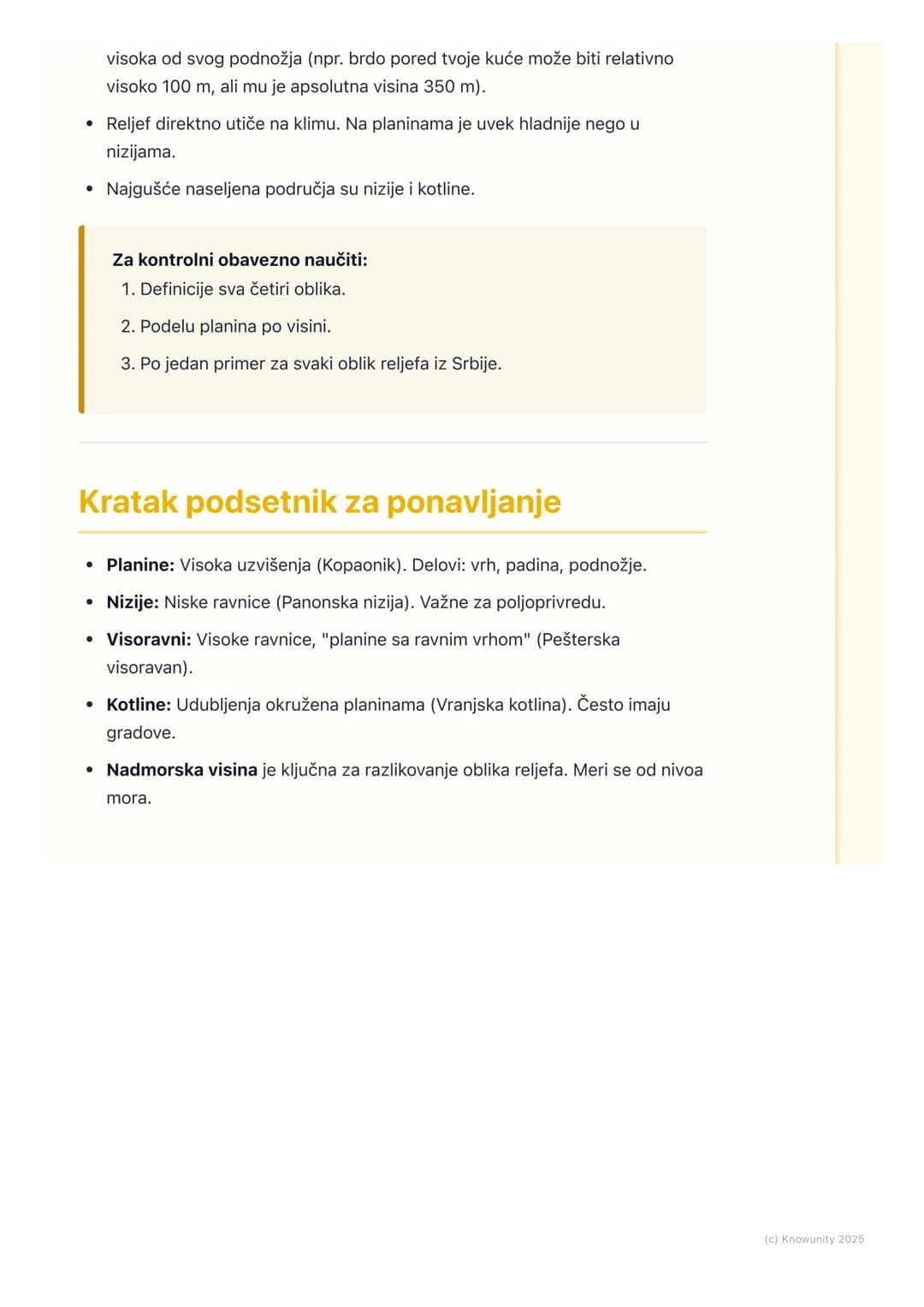 # Osnovni oblici reljefa
Uvod u osnovne oblike reljefa
Reljef predstavlja sve neravnine na Zemljinoj površini. To su sva uzvišenja i
udubl