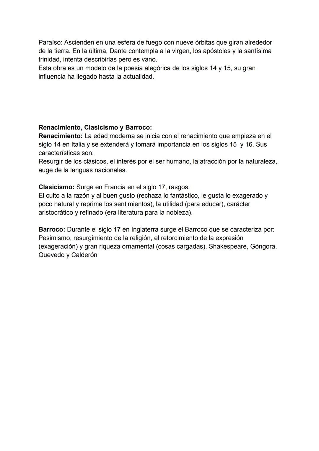 Dante, La Divina comedia, Dolce Stil Nuovo (siglo 13)
Dante: Poeta italiano, nacido en el 1265 y murió en 1321, la obra más famosa que
hizo