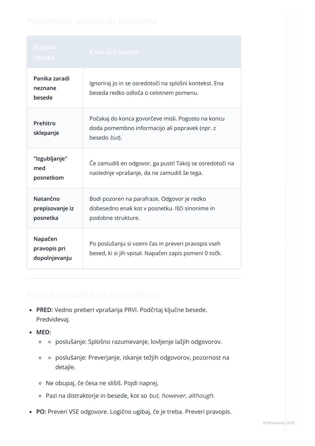 # Strategije za slušno
razumevanje
Uvod v strategije za slušno razumevanje
Slušno razumevanje je eden od zahtevnejših delov mature iz angl