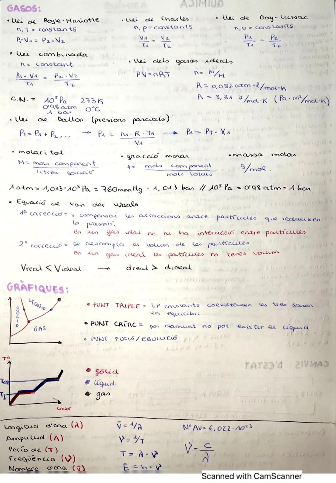Gasos:
•No forma pròpia
. Volum variable
•s'expandeixen
- Es poden comprimir
- Densitat baixa
- Flueixen fàcilment
- Digusio
0
0°C 2735
K =