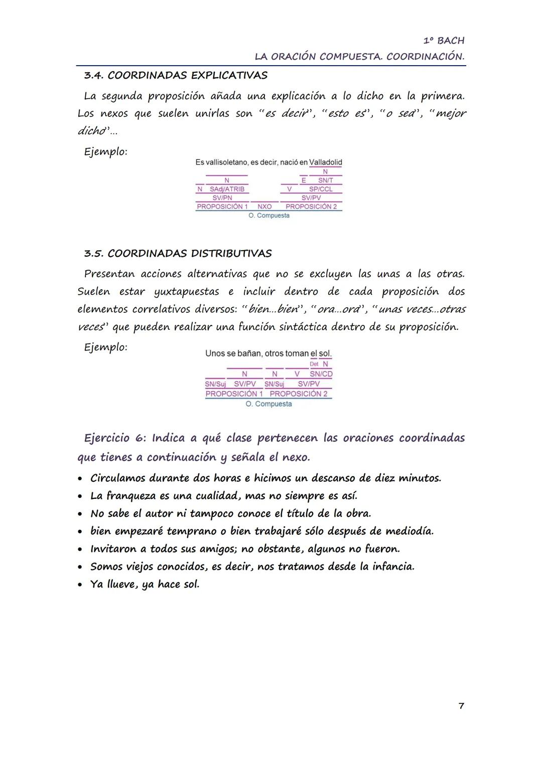 1º BACH
LA ORACIÓN COMPUESTA. COORDINACIÓN.
LA ORACIÓN COMPUESTA
1) LA ORACIÓN SIMPLE Y LA ORACIÓN COMPUESTA
"La heroica ciudad dormía la si
