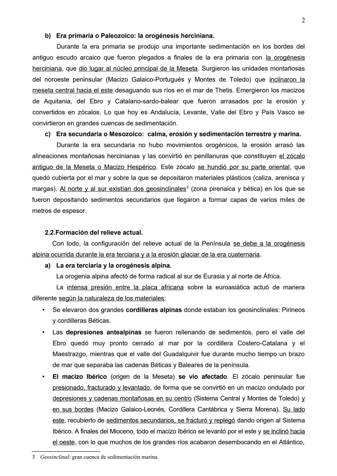 # 1
TEMA 4. LAS UNIDADES DE RELIEVE DE LA PENÍNSULA IBÉRICA Y SU DINÁMICA.
LOS RASGOS GEOMORFOLÓGICOS DE CASTILLA Y LEÓN
CONCEPTOS: Reliev