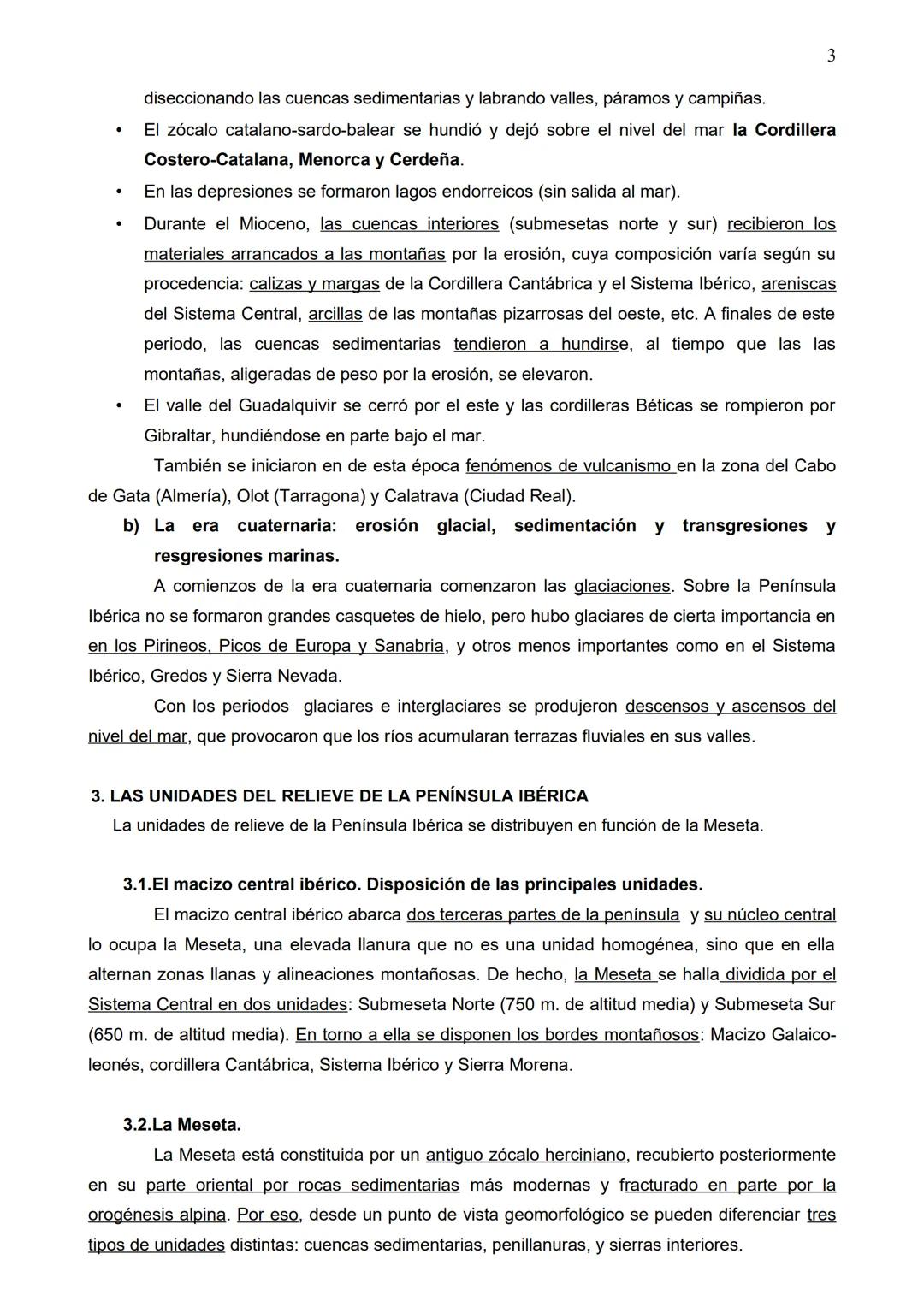 # 1
TEMA 4. LAS UNIDADES DE RELIEVE DE LA PENÍNSULA IBÉRICA Y SU DINÁMICA.
LOS RASGOS GEOMORFOLÓGICOS DE CASTILLA Y LEÓN
CONCEPTOS: Reliev
