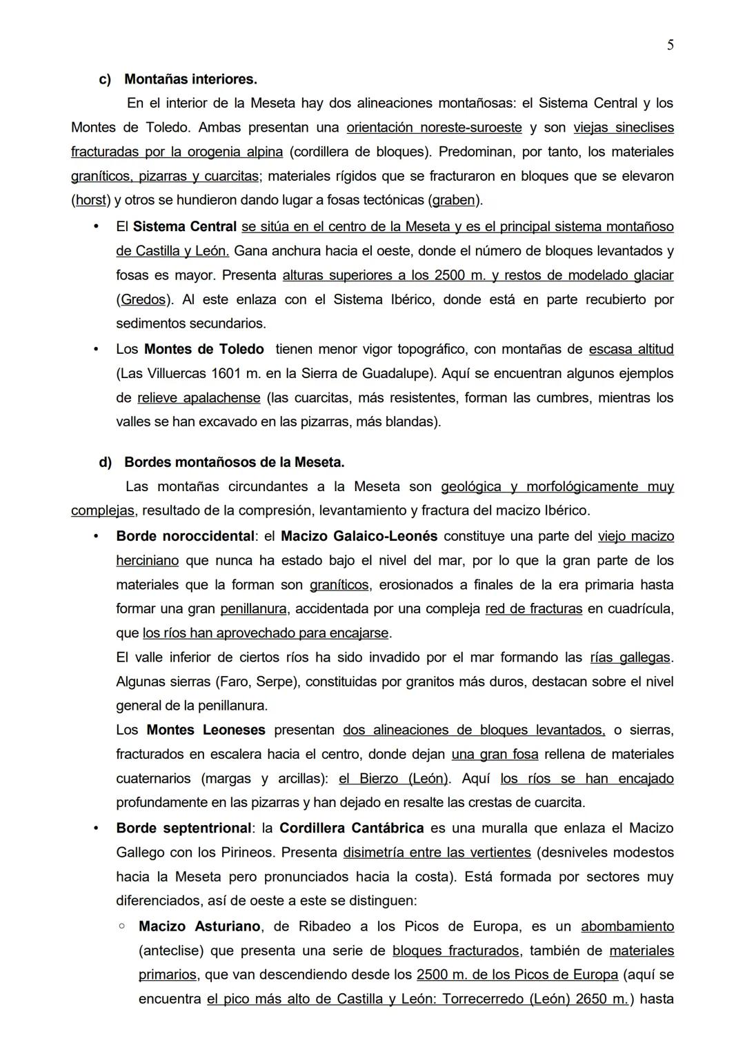 # 1
TEMA 4. LAS UNIDADES DE RELIEVE DE LA PENÍNSULA IBÉRICA Y SU DINÁMICA.
LOS RASGOS GEOMORFOLÓGICOS DE CASTILLA Y LEÓN
CONCEPTOS: Reliev